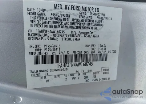 2010 Ford Focus Se from USA, damaged, VIN 1FAHP3FN4AW160745